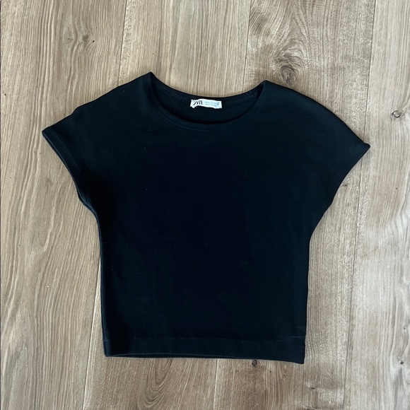 Zara Black Crop Top - Picture 1 of 3